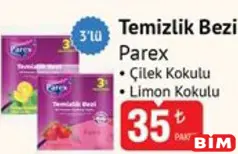 PAREX TEMİZLİK BEZİ ÇİLEK KOKULU 3'LÜ